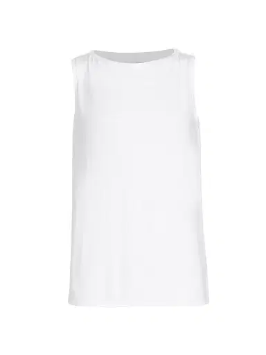 Majestic Filatures Women's Soft-Touch Boatneck Tank Top - Blanc | Thumbnail 1