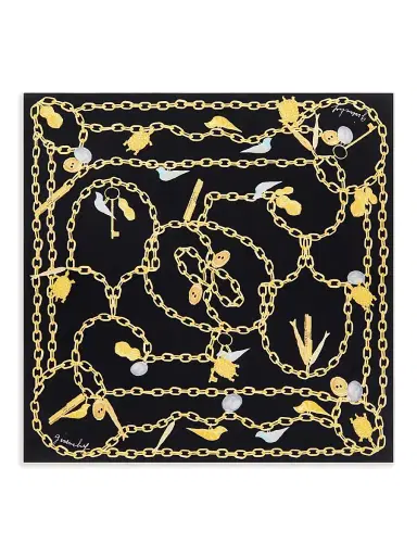 Givenchy Women's Lucky Charms Small Square Scarf in silk - Black | Thumbnail 1