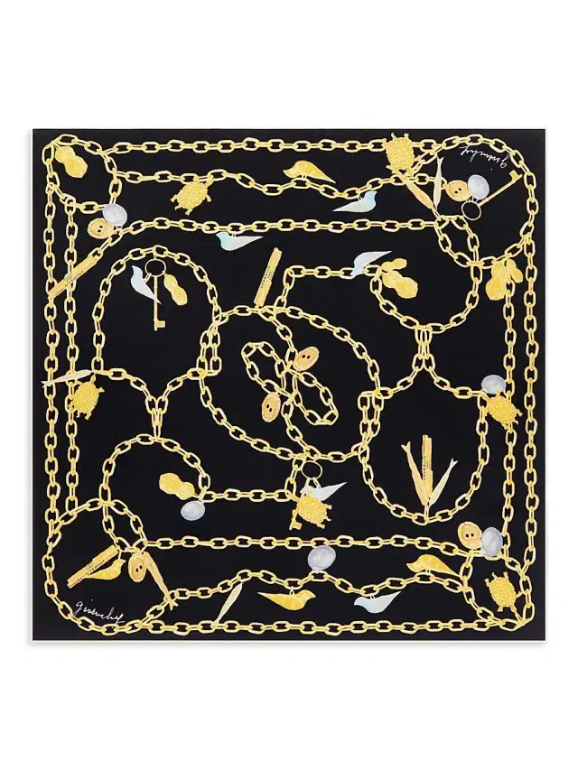 Givenchy Women's Lucky Charms  Square Scarf in silk - Black