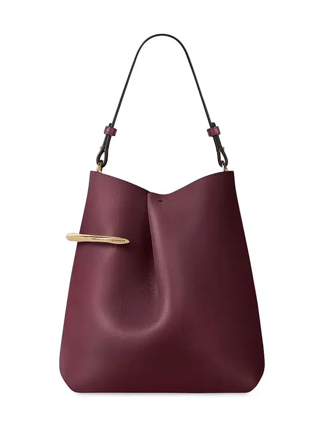 Women's Pinch Me Pouch in Nappa Leather - Aubergine
