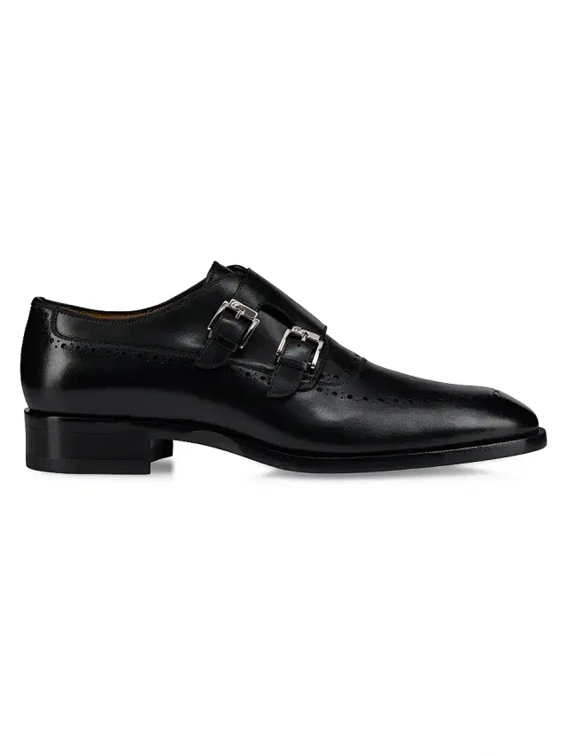 Christian Louboutin Men's Sartok Monk Strap Shoes - Black