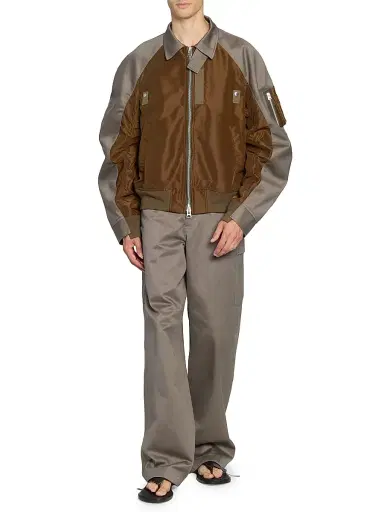 Sacai Men's Cotton Chino Nylon Twill Pants | Thumbnail 2 Sacai Men's Cotton Chino Nylon Twill Pants | Thumbnail 2