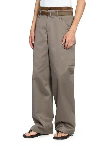 Sacai Men's Cotton Chino Nylon Twill Pants | Thumbnail 4 Sacai Men's Cotton Chino Nylon Twill Pants | Thumbnail 4