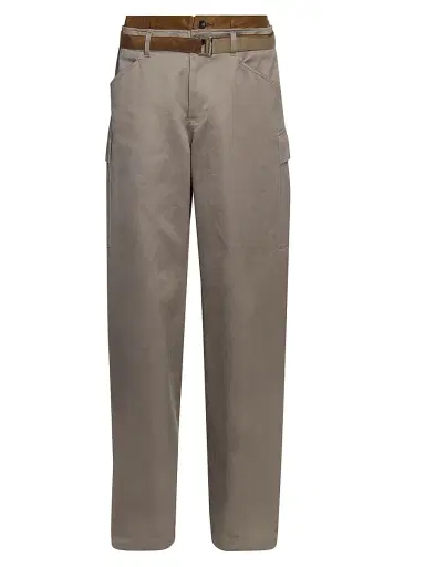 Sacai Men's Cotton Chino Nylon Twill Pants | Thumbnail 1 Sacai Men's Cotton Chino Nylon Twill Pants | Thumbnail 1