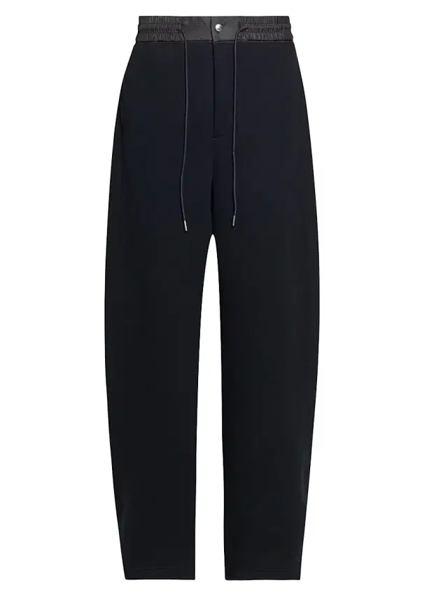 Men's Sponge Barrel-Leg Sweatpants - Black