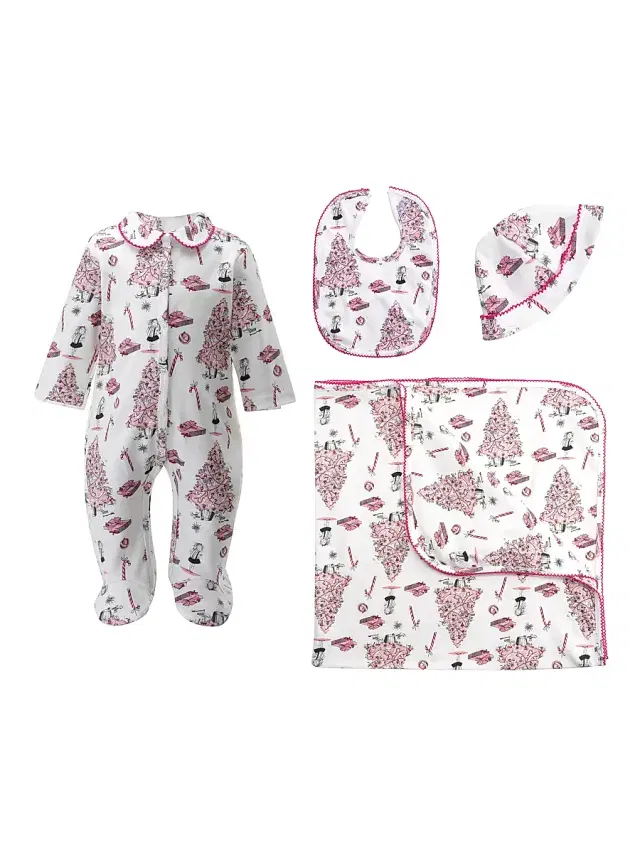 Rachel Riley Eloise Baby Girl's Eloise Christmas Tree Gift Set - Pink 18 Months