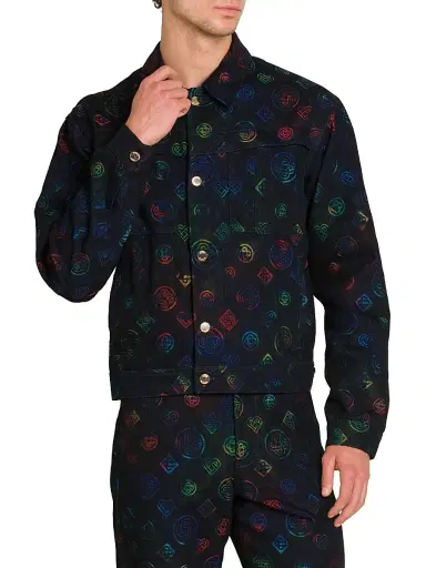 Casablanca Men's Heatmap Logo Denim Jacket | Thumbnail 3 Casablanca Men's Heatmap Logo Denim Jacket | Thumbnail 3