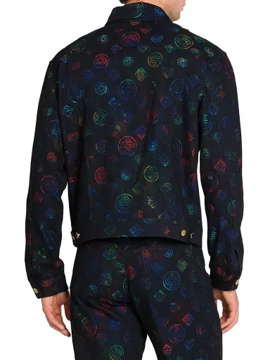 Casablanca Men's Heatmap Logo Denim Jacket | Thumbnail 5 Casablanca Men's Heatmap Logo Denim Jacket | Thumbnail 5