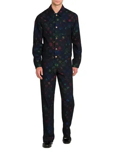 Casablanca Men's Heatmap Logo Mid-Rise Straight-Leg Jeans | Thumbnail 2 Casablanca Men's Heatmap Logo Mid-Rise Straight-Leg Jeans | Thumbnail 2