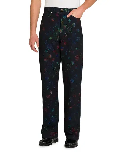Casablanca Men's Heatmap Logo Mid-Rise Straight-Leg Jeans | Thumbnail 3 Casablanca Men's Heatmap Logo Mid-Rise Straight-Leg Jeans | Thumbnail 3