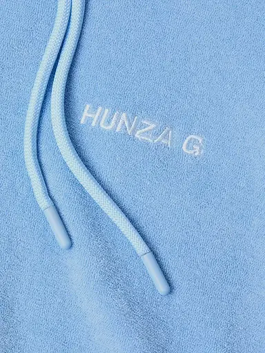 Hunza G Women's Resort Terry Cloth Hoodie - Cornflower | Thumbnail 6