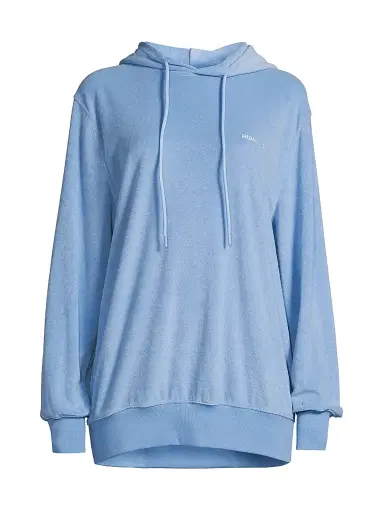 Hunza G Women's Resort Terry Cloth Hoodie - Cornflower | Thumbnail 1