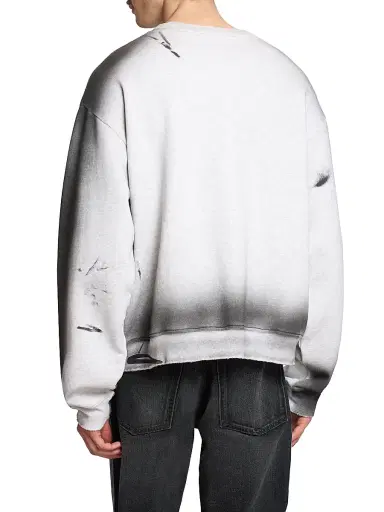 Acne Studios Men's Franziska Marker Bow Sweatshirt - Pale Grey Melange | Thumbnail 5