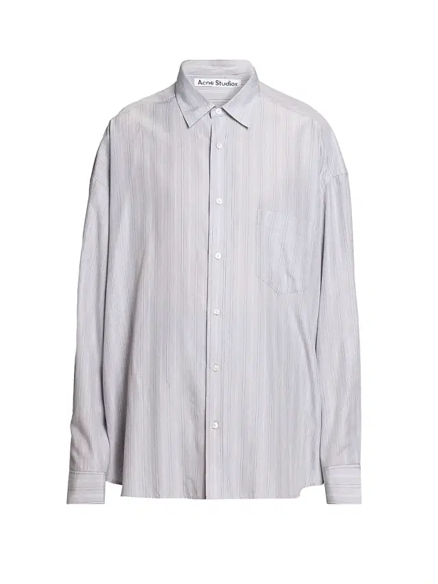Men's Soffia New Round Striped Oversized Shirt - Grey Multi