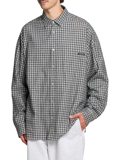 Acne Studios Men's Soffia Washed Flannel Check Shirt - Black White - Size 44 | Thumbnail 3 Acne Studios Men's Soffia Washed Flannel Check Shirt - Black White - Size 44 | Thumbnail 3