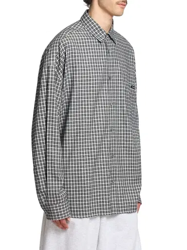 Acne Studios Men's Soffia Washed Flannel Check Shirt - Black White - Size 44 | Thumbnail 4 Acne Studios Men's Soffia Washed Flannel Check Shirt - Black White - Size 44 | Thumbnail 4
