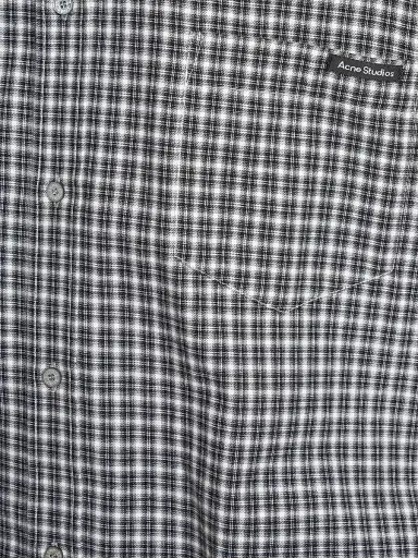 Acne Studios Men's Soffia Washed Flannel Check Shirt - Black White - Size 44 | Thumbnail 7 Acne Studios Men's Soffia Washed Flannel Check Shirt - Black White - Size 44 | Thumbnail 7