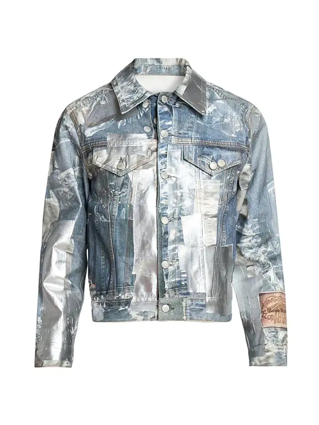 Men's Ovice Tlo Tape Denim Jacket - Mid Blue