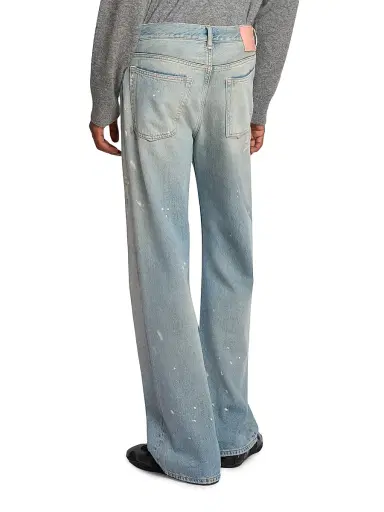 Acne Studios Men's Trafalgar Paint Splatter Straight-Leg Jeans - Light Blue - Size 34 | Thumbnail 5 Acne Studios Men's Trafalgar Paint Splatter Straight-Leg Jeans - Light Blue - Size 34 | Thumbnail 5