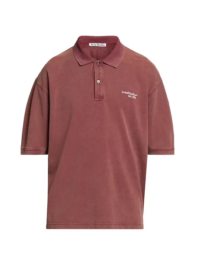 Men's Egnes Cotton Relaxed-Fit Polo Shirt - Maroon Red