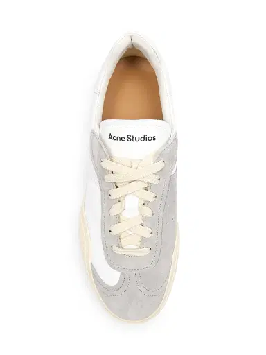 Acne Studios Men's Bars Drago Leather & Suede Low-Top Sneakers - White - Size 13 | Thumbnail 4 Acne Studios Men's Bars Drago Leather & Suede Low-Top Sneakers - White - Size 13 | Thumbnail 4