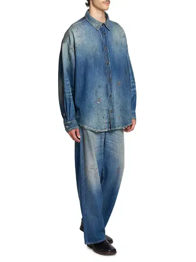 Acne Studios Men's Setar Trafalgar Denim Shirt - Mid Blue - Size XL | Thumbnail 2