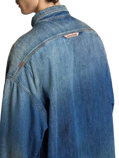 Acne Studios Men's Setar Trafalgar Denim Shirt - Mid Blue - Size XL | Thumbnail 6