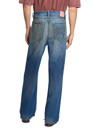 Acne Studios Men's Trafalgar Paint Splatter Straight-Leg Jeans - Mid Blue - Size XXL | Thumbnail 5 Acne Studios Men's Trafalgar Paint Splatter Straight-Leg Jeans - Mid Blue - Size XXL | Thumbnail 5