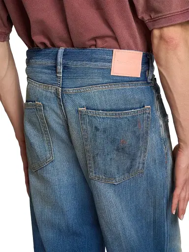 Acne Studios Men's Trafalgar Paint Splatter Straight-Leg Jeans - Mid Blue - Size XXL | Thumbnail 6 Acne Studios Men's Trafalgar Paint Splatter Straight-Leg Jeans - Mid Blue - Size XXL | Thumbnail 6