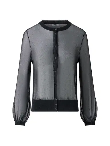Akris punto Women's Sheer Blouson-Sleeve Cardigan | Thumbnail 1 Akris punto Women's Sheer Blouson-Sleeve Cardigan | Thumbnail 1