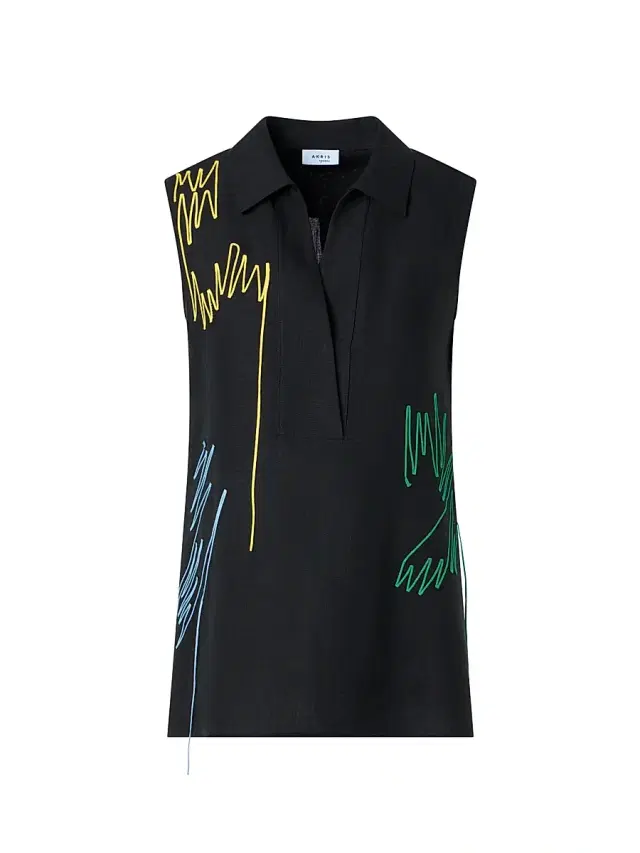 Akris punto Women's Scribble A-Line Tunic Blouse - Black Multi