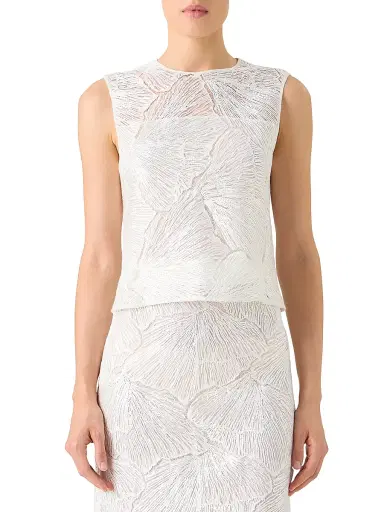 Akris Women's Lacquered Fan Lace Top | Thumbnail 3 Akris Women's Lacquered Fan Lace Top | Thumbnail 3