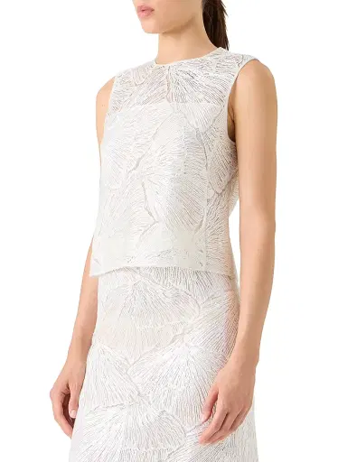 Akris Women's Lacquered Fan Lace Top | Thumbnail 4 Akris Women's Lacquered Fan Lace Top | Thumbnail 4