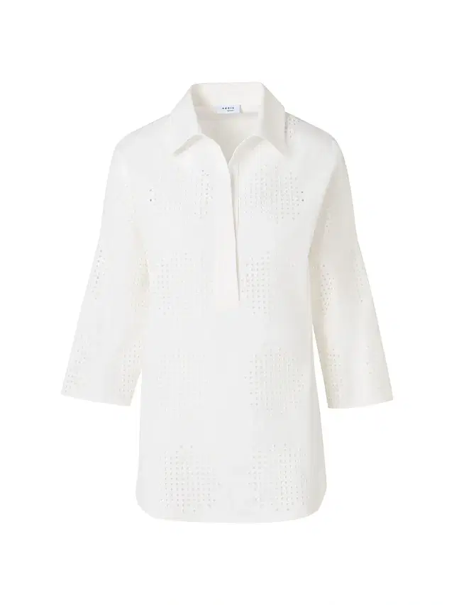 Akris punto Women's Eyelet-Embroidery Cotton Poplin Blouse - Cream