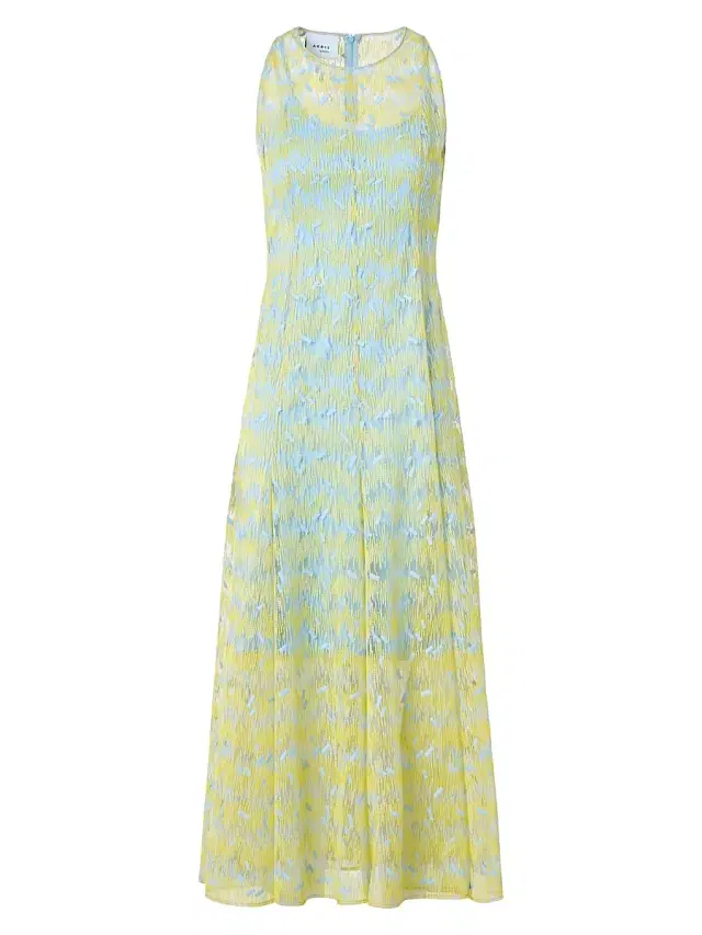 Women's Embroidered Tulle Crewneck Midi-Dress - Lemon Zing Sky Blue