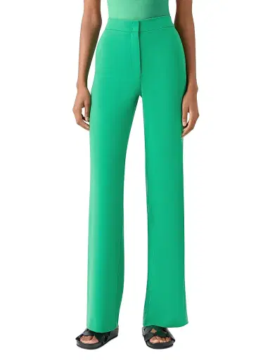 Akris punto Women's Marla Crinkled Satin Pants - Green - Size 2 | Thumbnail 2 Akris punto Women's Marla Crinkled Satin Pants - Green - Size 2 | Thumbnail 2