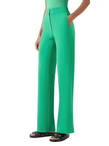 Akris punto Women's Marla Crinkled Satin Pants - Green - Size 2 | Thumbnail 3 Akris punto Women's Marla Crinkled Satin Pants - Green - Size 2 | Thumbnail 3