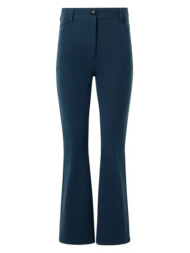 Akris punto Women's Cali Stretch-Cotton Bootcut Crop Pants - Dark Blue