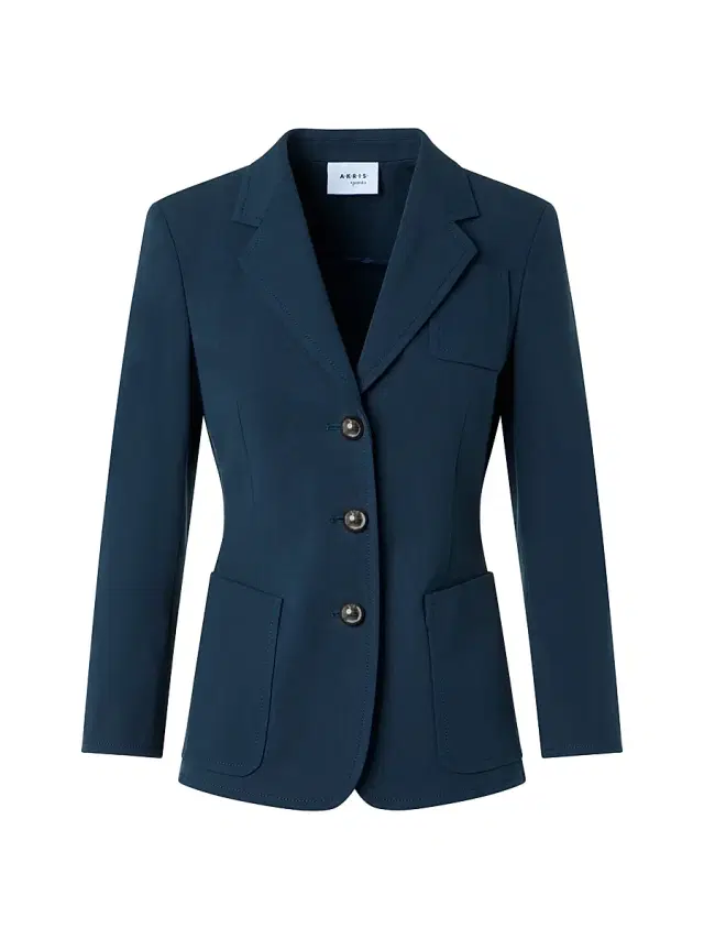 Akris punto Women's Stretch-Cotton Blazer - Dark Blue
