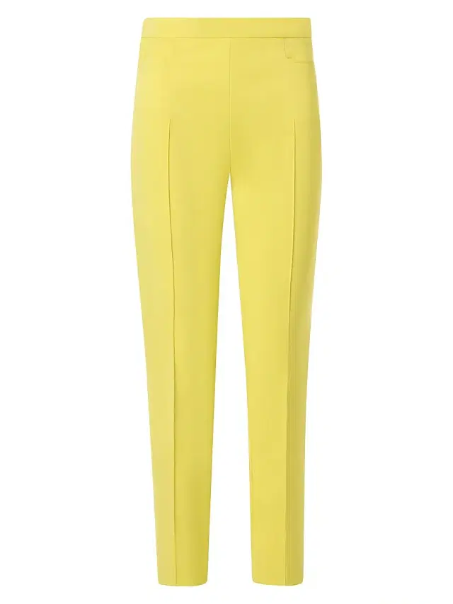 Akris punto Women's Franca Stretch-Cotton Ankle-Length Straight Pants - Lemon Zing