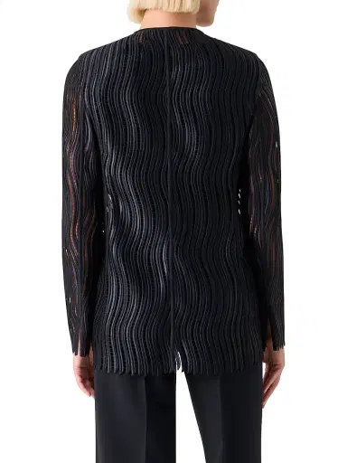 Akris Women's Hekka Wave Guipure Jacket - Black - Size 2 | Thumbnail 5 Akris Women's Hekka Wave Guipure Jacket - Black - Size 2 | Thumbnail 5