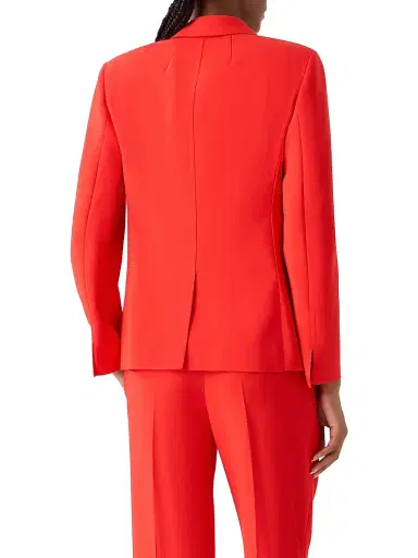 Akris Women's Azalea Double-Breasted Wool Blazer - Vermillion - Size 2 | Thumbnail 5