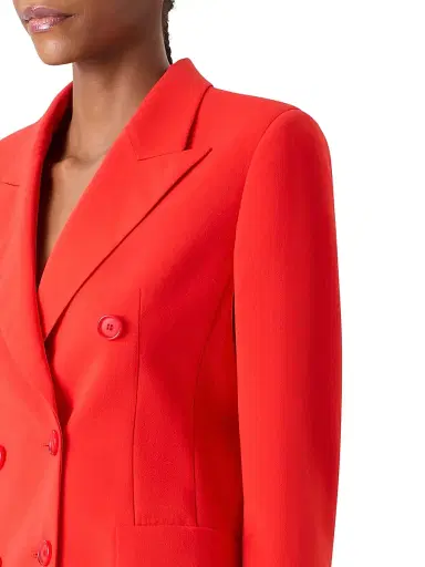 Akris Women's Azalea Double-Breasted Wool Blazer - Vermillion - Size 2 | Thumbnail 6