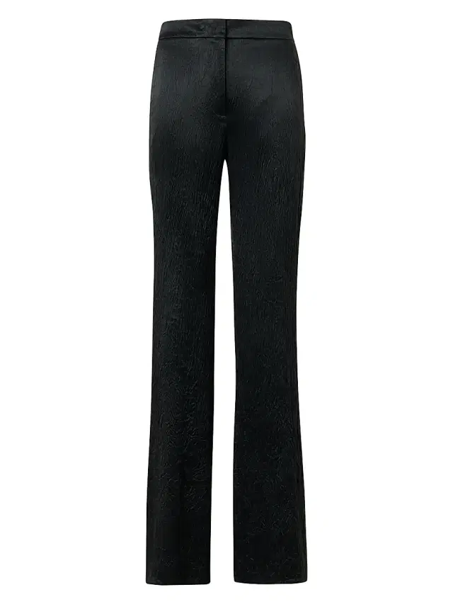 Women's Marla Crinkled Satin Mid-Rise Straight-Leg Pants - Black