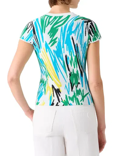 Akris punto Women's Scribble Jacquard Knit T-Shirt | Thumbnail 5