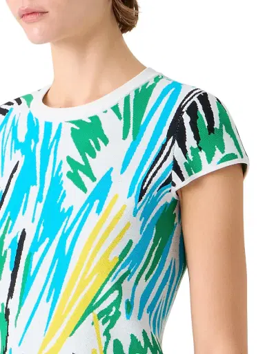 Akris punto Women's Scribble Jacquard Knit T-Shirt | Thumbnail 6
