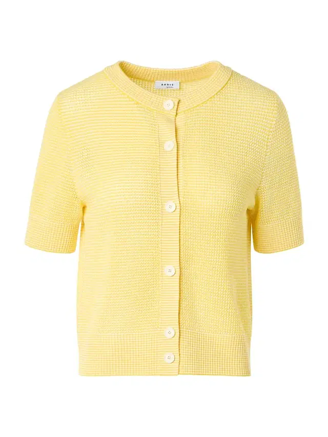 Akris punto Women's Wool Knit Cardigan - Lemon Zing Cream