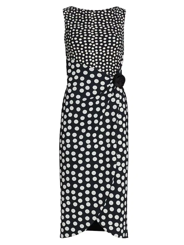 Chiara Boni La Petite Robe Women's Gekan Rose Appliqué Jersey Dress - Bette Black
