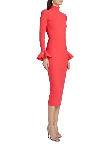 Chiara Boni La Petite Robe Women's Okiko Jersey Midi-Dress - Lipstick - Size 8 | Thumbnail 4 Chiara Boni La Petite Robe Women's Okiko Jersey Midi-Dress - Lipstick - Size 8 | Thumbnail 4