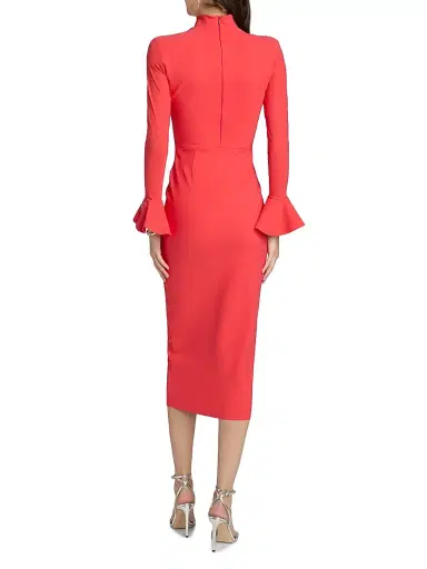 Chiara Boni La Petite Robe Women's Okiko Jersey Midi-Dress - Lipstick - Size 8 | Thumbnail 5 Chiara Boni La Petite Robe Women's Okiko Jersey Midi-Dress - Lipstick - Size 8 | Thumbnail 5